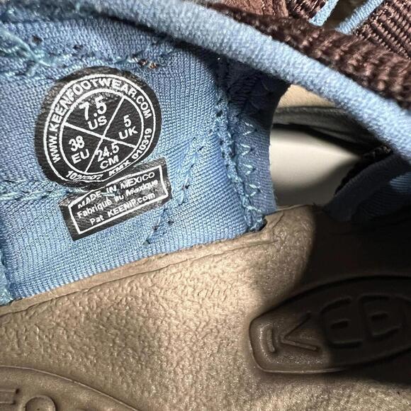 KEEN Newport H2 Women’s 7.5 Brown Blue Waterproof Hiking Sandals Made in Mexico - Picture 4 of 6